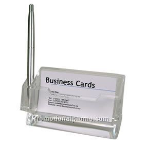 ACRYLIC PEN/BUSINESS CARD HOLDER