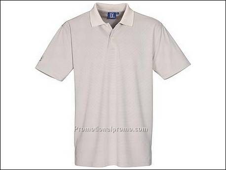 Ace jacquard polo met bamboe. Knopenl...