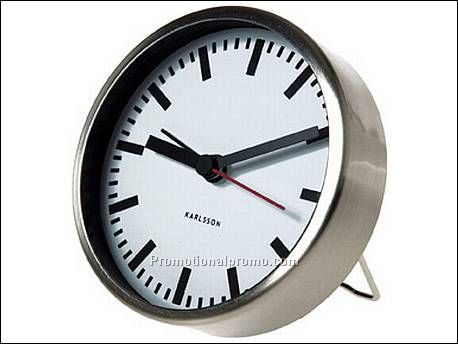 Alarm clock steel polished