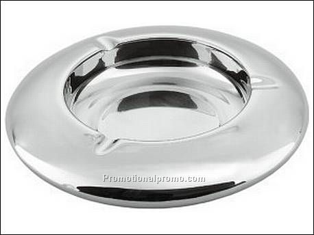 Asbak, staal, glanzend-zilver, in...