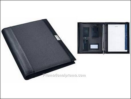 Black tone A4 zipper portfolio deluxe...