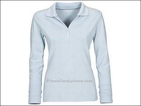 Body fit polo lange mouw