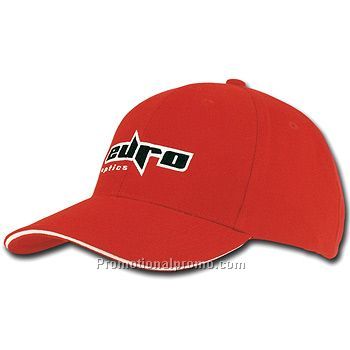 Brushed Heavy Cotton Cap With Sandwich Trim