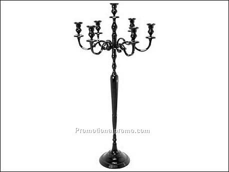 Candle holder 9-arms glossy black