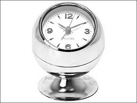 Clock Retro ball small chrome