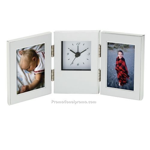Clock - Double Picture Frames