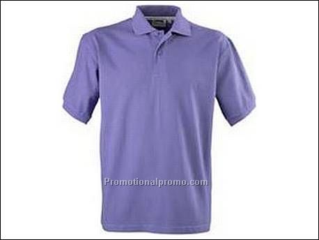 Cotton polo. 1x1 rib gebreide kraag e...
