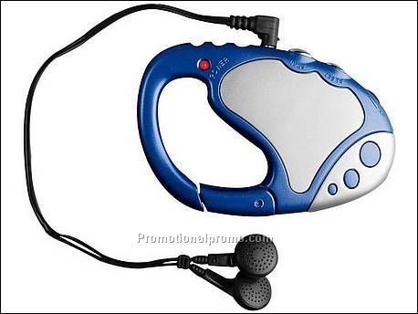 FM miniradio met karabijnhaak,