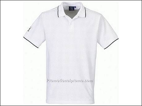 Fade tipping polo. Voorgewassen. Knop...