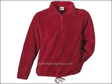 Fleece sweater met ritssluiting en...