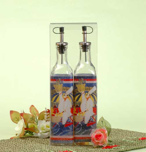 oil and vinegar set with decal in PVC box
  
   
     
    