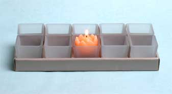 10 pcs glass candle holder in display tray
  
   
     
    