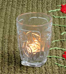 embossed glass candle holder
  
   
     
    