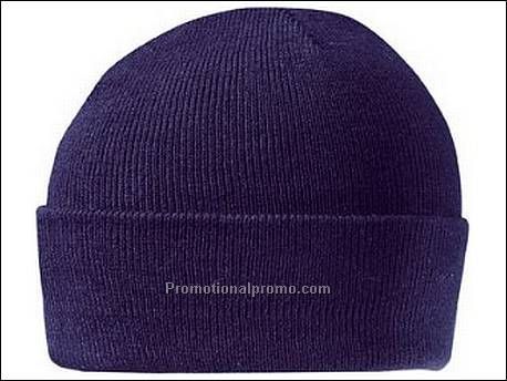 Gebreide muts met omslag, 1x1 rib,...