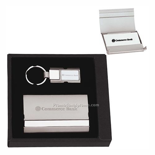 Gift Set - Three-tone Key Holder/Cardholder