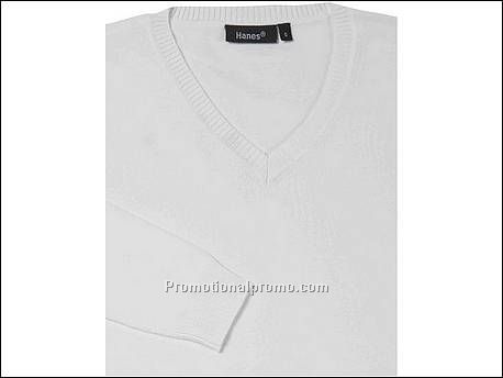 Hanes Pullover V-Neck, White