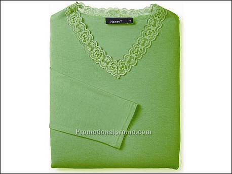 Hanes T-shirt Lace BeauTy, Bright Green