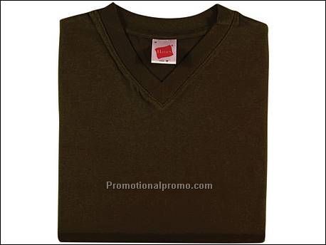 Hanes T-shirt V-neck Spicy, Brown