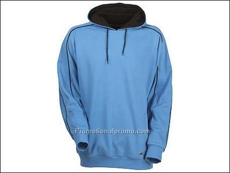 Hooded sweater. 1x1 rib gebreide manc...