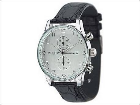 Horloge met metalen kast in...