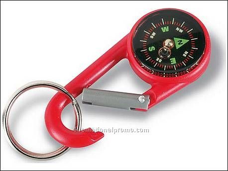 Karabijnhaak met kompas