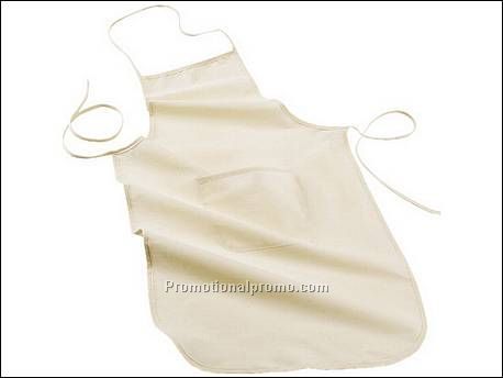 Katoenen schort met voorvak.