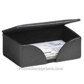 Leather desk business card holder