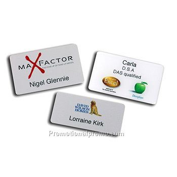 Metal Faced Name Window Badges