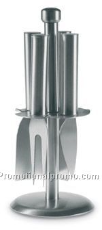 Metal stand w 4 cheese knifes