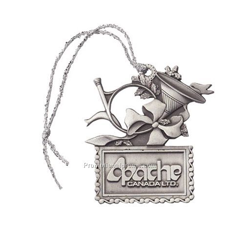 Ornament - Pewter Holiday Stock (Horn)