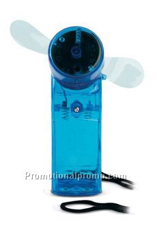 Personal fan with LED light