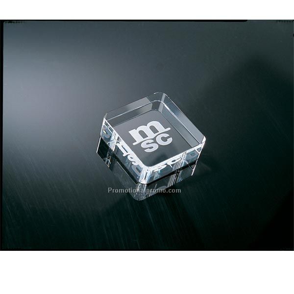 Rounded Square Paperweight C-674