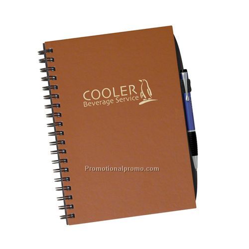Simulated Leather Cover Notebook, 7" x 10"