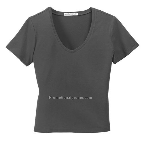 T-Shirt -LAT Women's Ringspun V-Neck