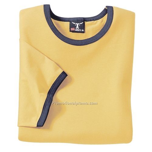 T-Shirt - Hanes® Beefy™ Ringer Colors, Cotton, 100%