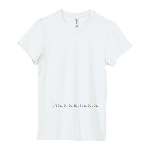 T-Shirt  - Bella Ladies Spandex Crew Neck T-shirt, Spandex / Cotton