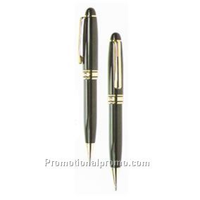 Vintage twist action ball pen & pencil set