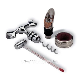 Wine set in wooden box