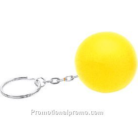 Yellow stress ball key ring