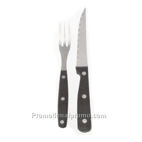 12 Piece steak knife and fork set