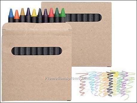 12 waskrijtjes in een kartonnen...