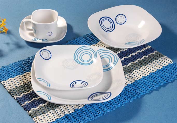 dinner set with decal
  
   
     
    