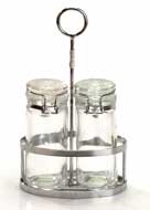 cruet set with metal stand
  
   
     
    