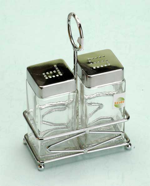 cruet set with metal stand
  
   
     
    