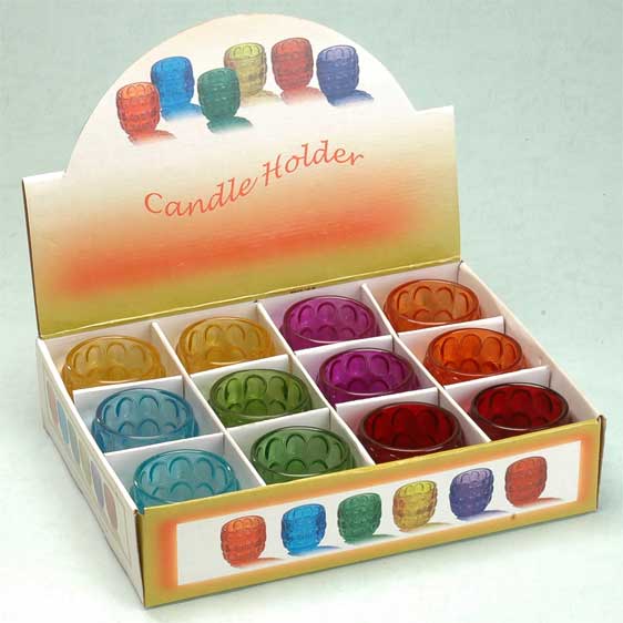 color sprayed candle holders in display tray
  
   
     
    