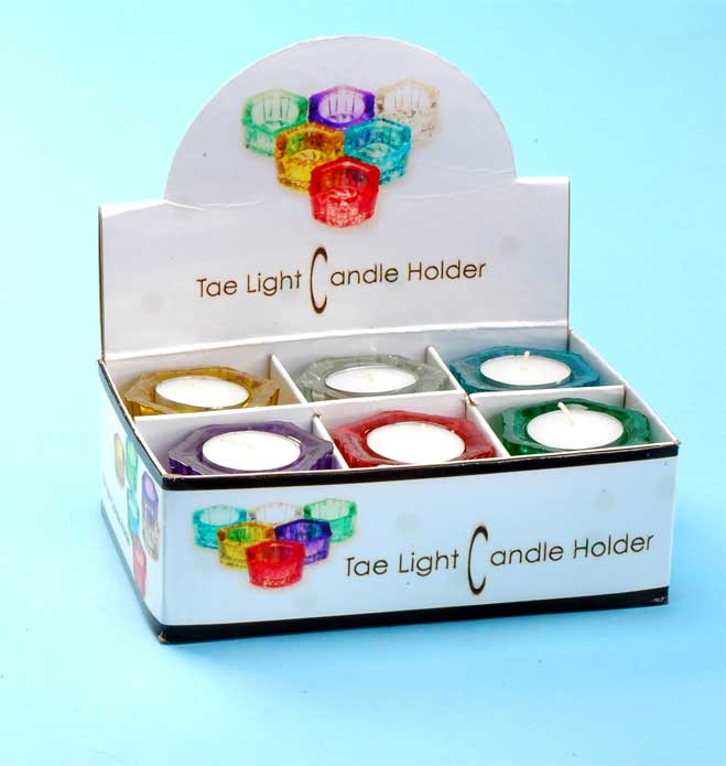 color sprayed candle holders in display tray
  
   
     
    