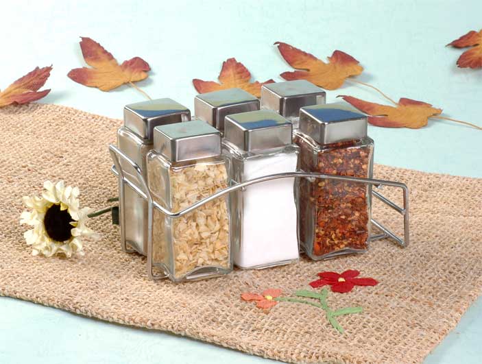 Salt and pepper set > With metal stand 
  
   
     
    