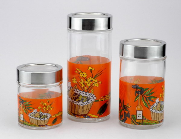 storage jar set with decal
  
   
     
    