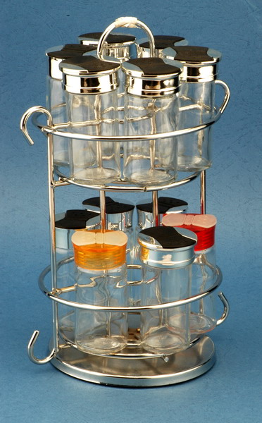 Cruet set with metal stand
  
   
     
    