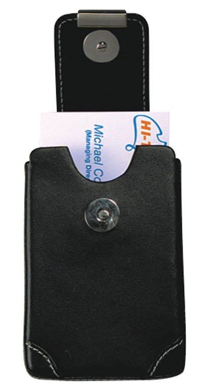 Leather Card Holder with Clip